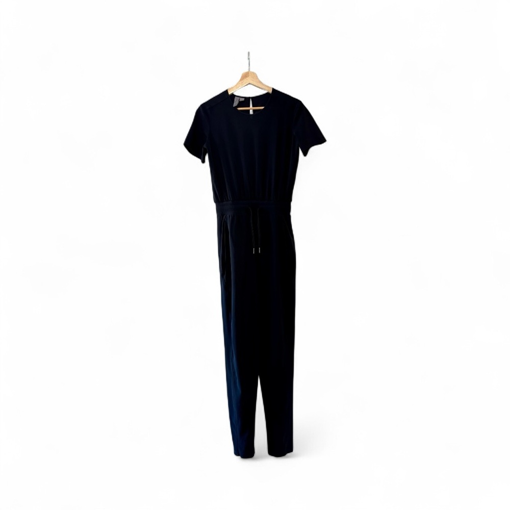 Sweaty Betty Black Short-Sleeve Jumpsuit